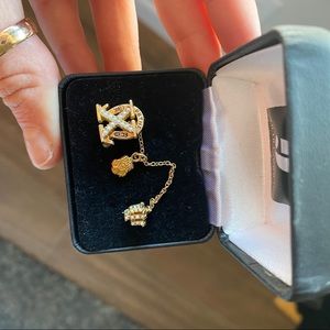 Chi Omega Pin - Gold & Pearls